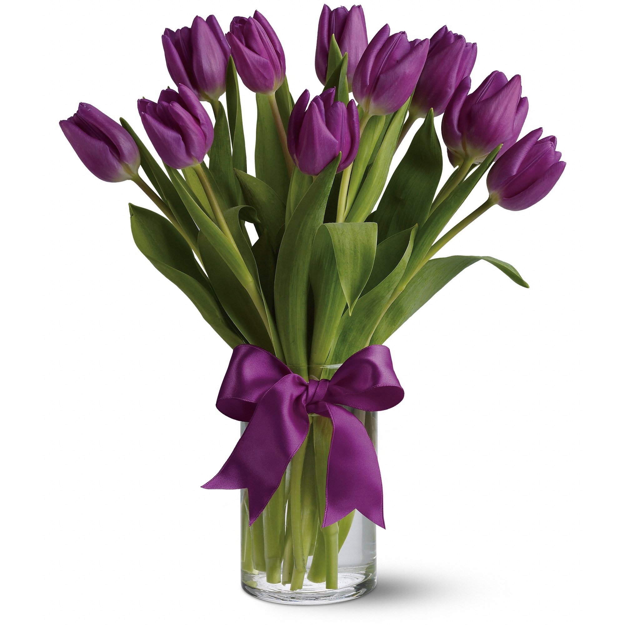 Passionate Purple Tulips Floral Arrangements